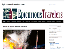Tablet Screenshot of epicurioustravelers.com